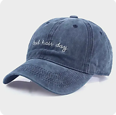 Бейсболка джинсовая bad hair day.