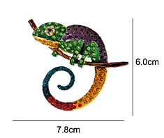 Брошь-подвес Хамелеон.