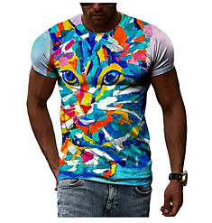 Футболка Кот Цветной. 50