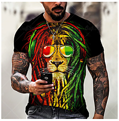 Футболка Лев Боб Марлей. 48-50