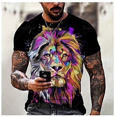 Футболка Лев цветной. 48-50