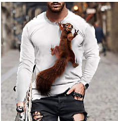 Футболка с рукавами, с белкой. 60.