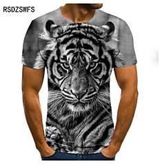 Футболка Тигр, серая. 50, 52
